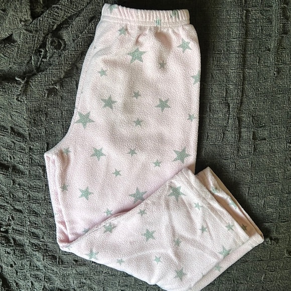 Carter's Other - Carter’s Fleece Pajama Bottoms PJs Size 4t Pink with Gray Stars
